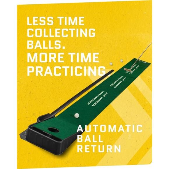 SKLZ ACCELERATOR PRO - Indoor Golf Putting Mat with Auto-Ball Return & - Picture 4 of 7
